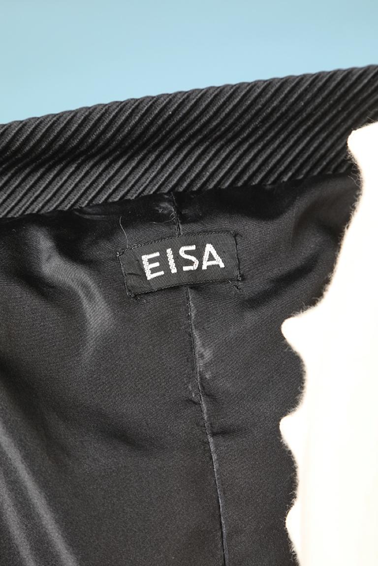 Single breasted black coat Eisa Cristobal Balenciaga For Sale at 1stDibs