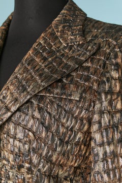 Single breasted brocard jacket with crocodile pattern D&G by DOLCE & GABBANA