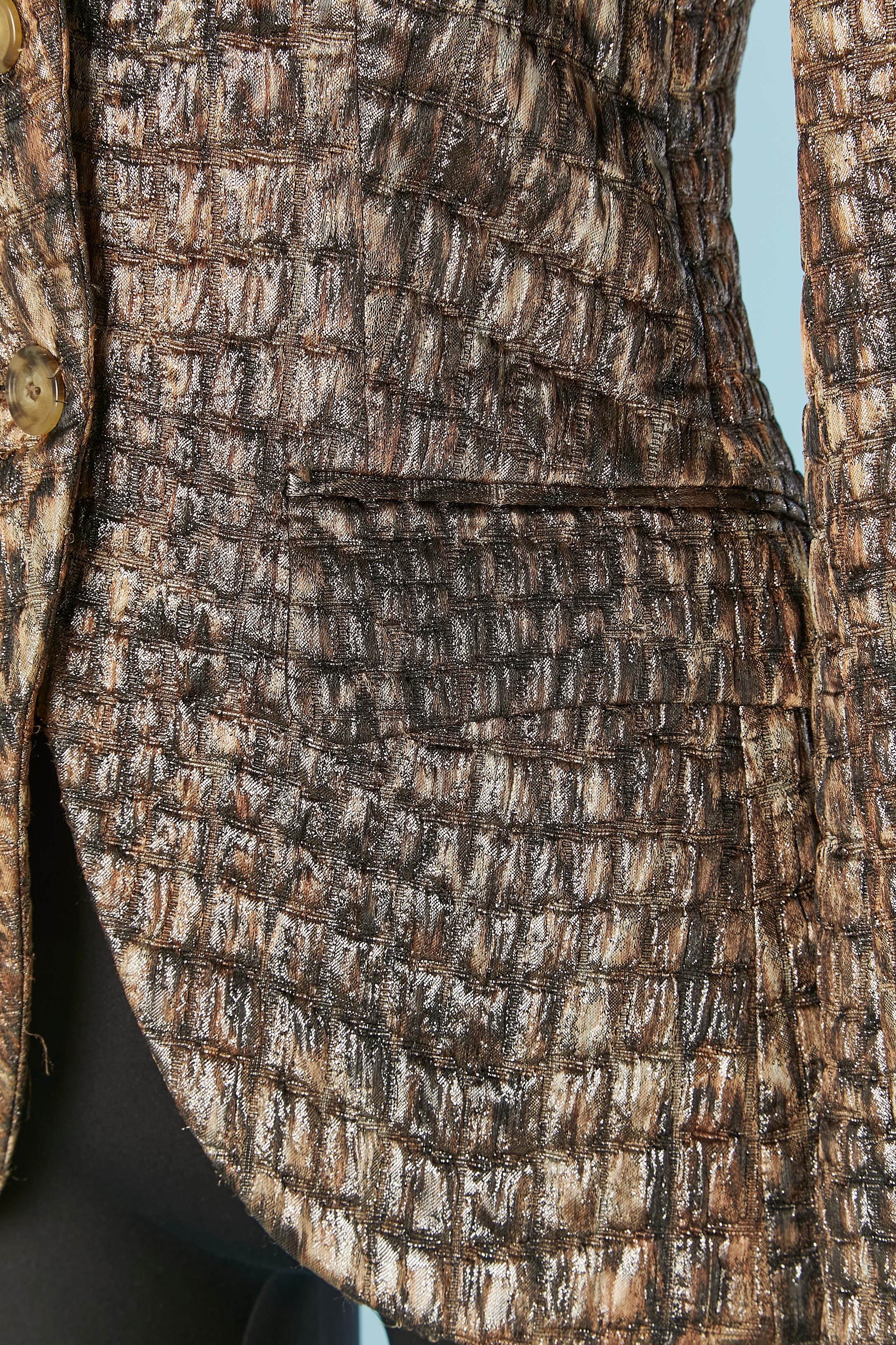 Chaqueta brocard de un solo pecho con estampado de cocodrilo D&G by DOLCE & GABBANA Negro en venta