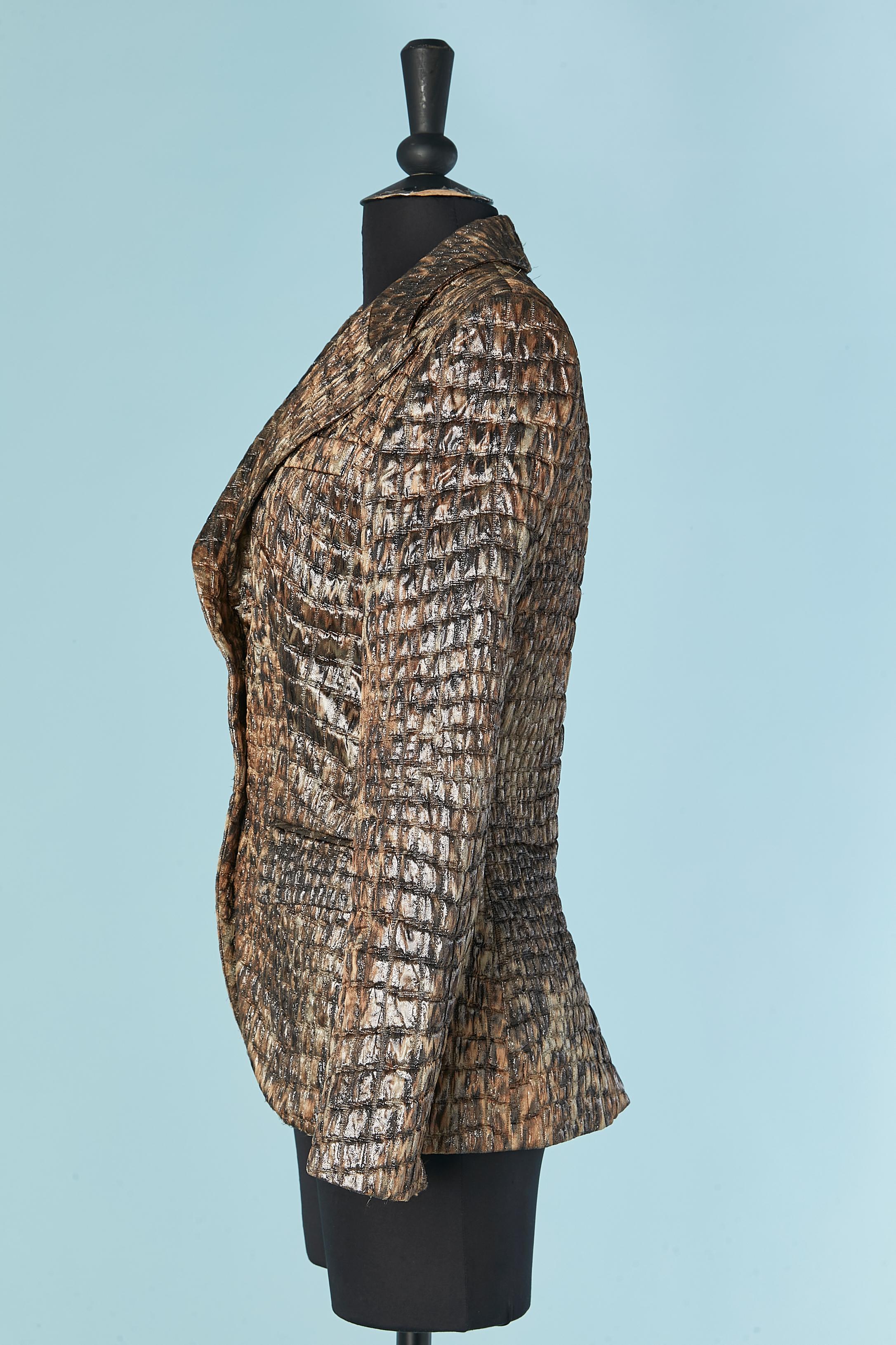 Chaqueta brocard de un solo pecho con estampado de cocodrilo D&G by DOLCE & GABBANA en Excelente estado para la venta en Saint-Ouen-Sur-Seine, FR