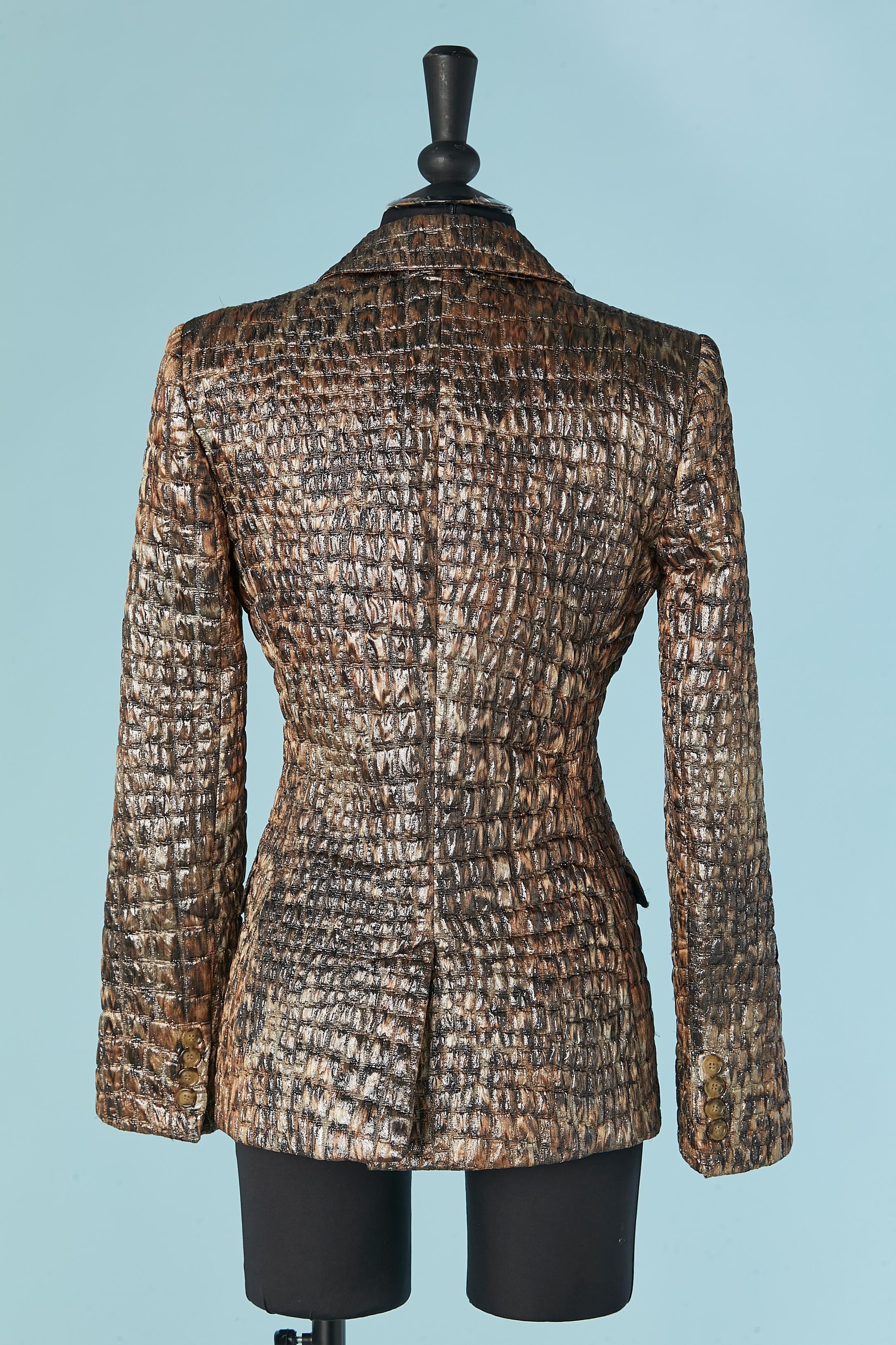 De las mujeres Chaqueta brocard de un solo pecho con estampado de cocodrilo D&G by DOLCE & GABBANA en venta