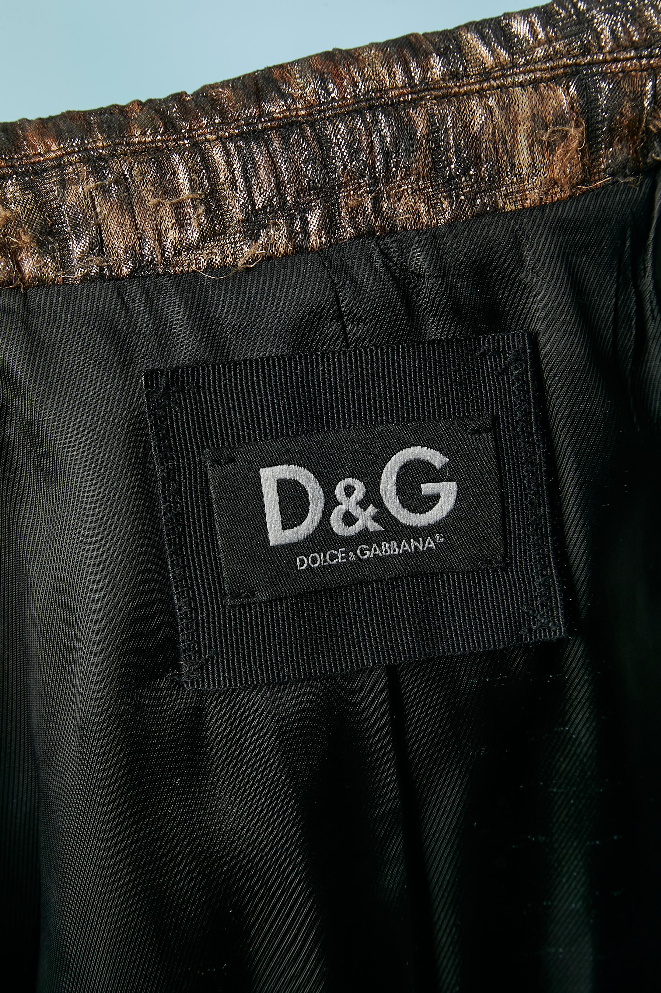 Chaqueta brocard de un solo pecho con estampado de cocodrilo D&G by DOLCE & GABBANA en venta 3