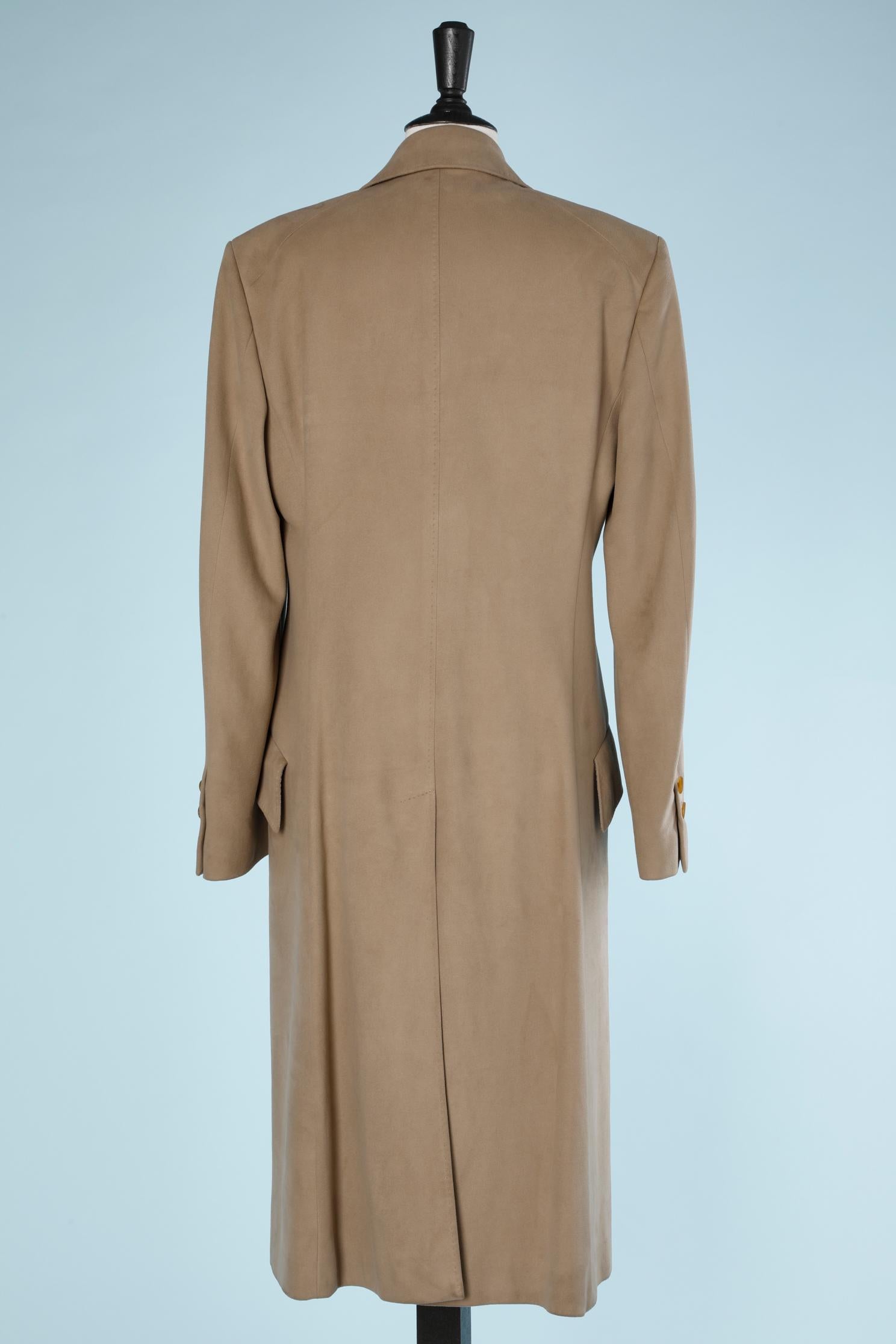 Single breasted coat in Suedine Vivienne  Westwood Men  For Sale 2