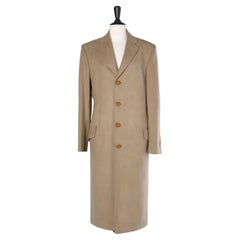 Single breasted coat in Suedine Vivienne  Westwood Men 