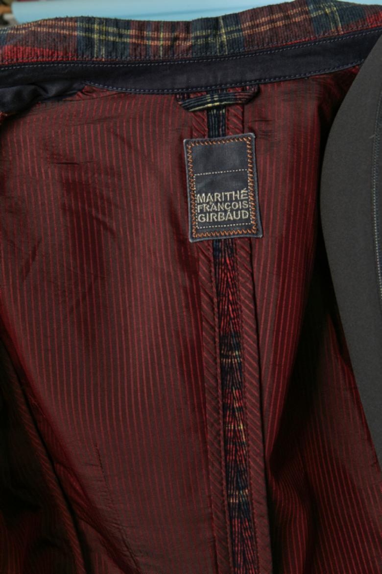 Single breasted Corduroy jacket with Tartan pattern MARITHÉ & FRANCOIS GIRBAUD For Sale 4