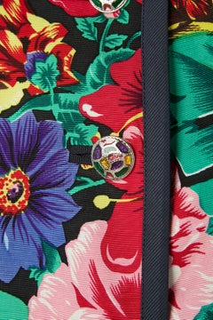 Single breasted flower printed jacket with jewlery buttons Versus Gianni Versace