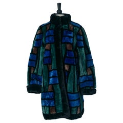 Single breasted fur coat with check pattern CHRISTIAN DIOR FOURRURE