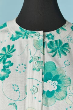 Single breasted jacket with flower print COURREGES