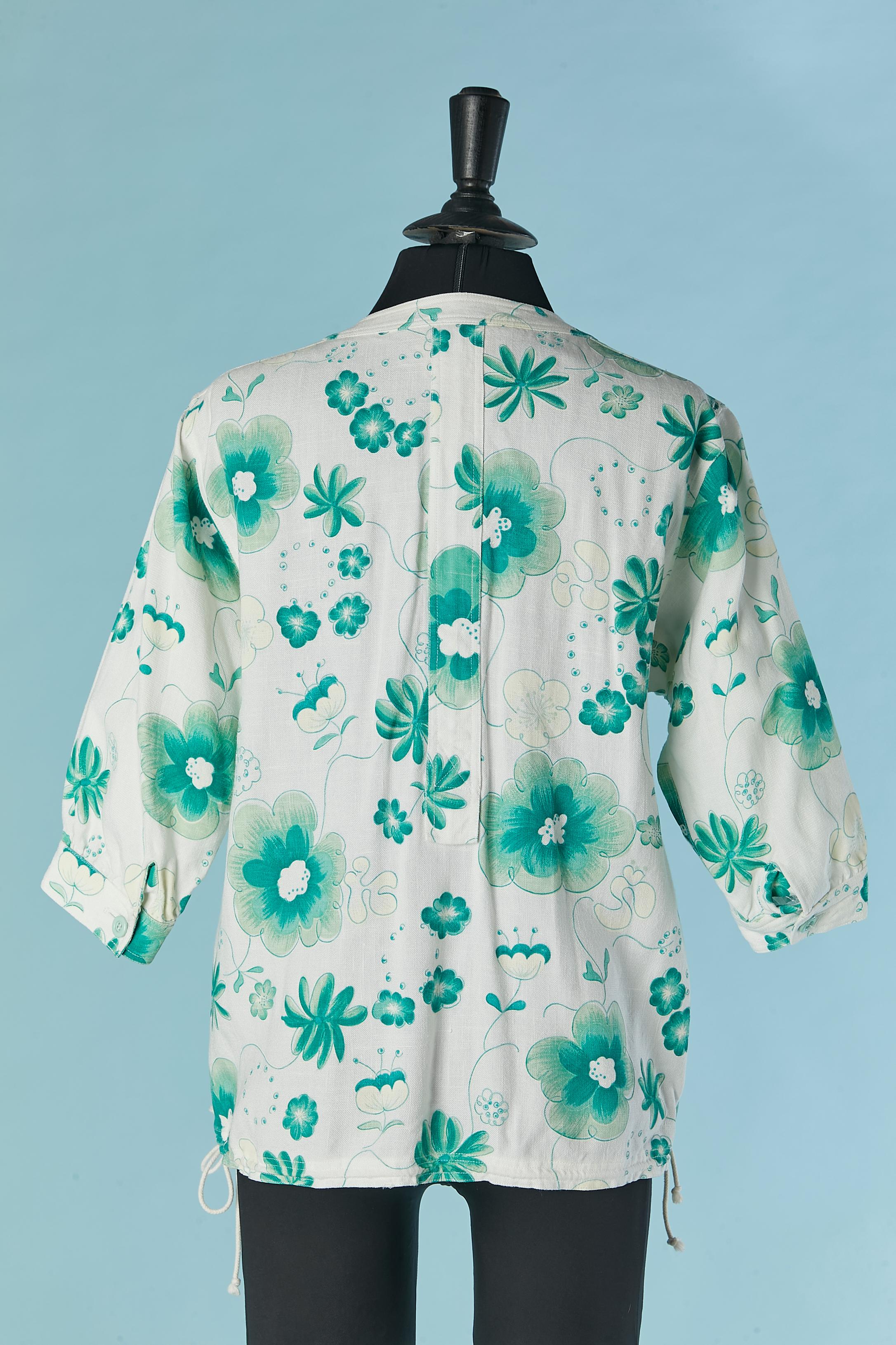 Single breasted jacket with flower print COURREGES For Sale 2