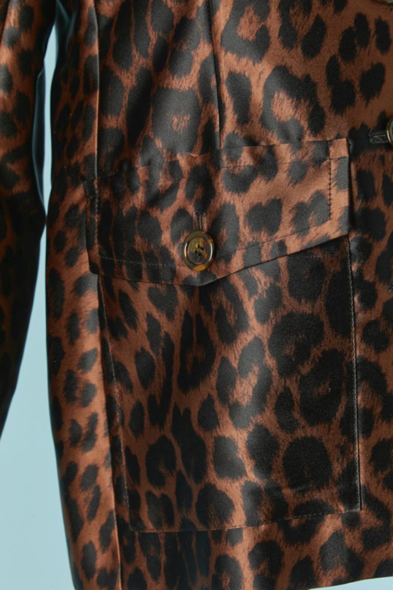 Veste croisée avec imprimé léopard Yves Saint Laurent Pour femmes en vente