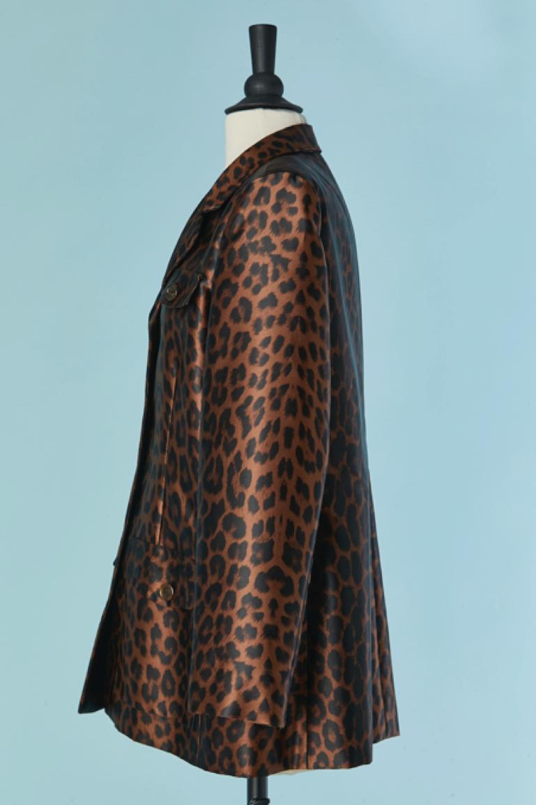 Veste croisée avec imprimé léopard Yves Saint Laurent en vente 1