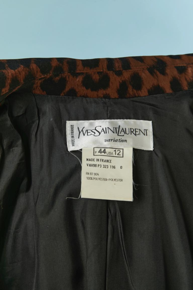 Veste croisée avec imprimé léopard Yves Saint Laurent en vente 3