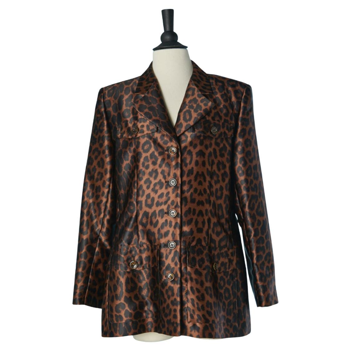 Giacca monopetto con stampa leopardata Yves Saint Laurent Variation
