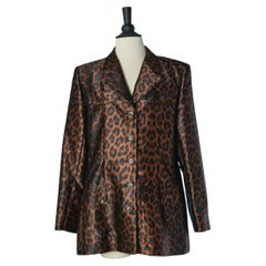 Einreihige Jacke mit Leopardenmuster von Yves Saint Laurent Variation
