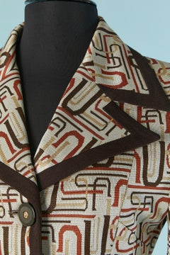 Einreihige Jacke aus Jacquard mit Buchstabenmuster VERSUS Gianni Versace