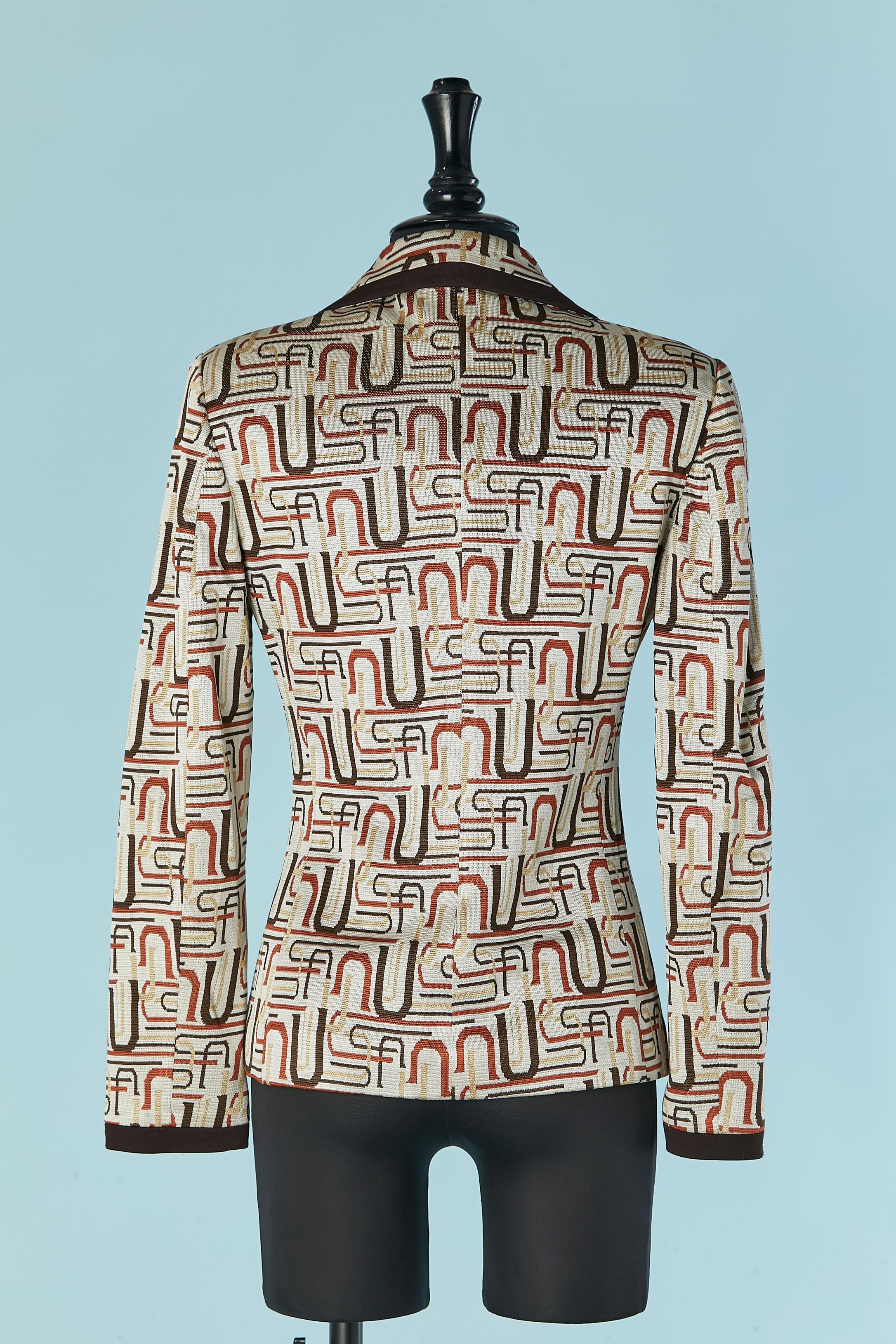 Women's Single breasted jacket with letter jacquard pattern VERSUS Gianni Versace For Sale