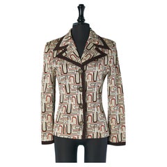 Chaqueta cruzada con estampado jacquard de letras VERSUS Gianni Versace
