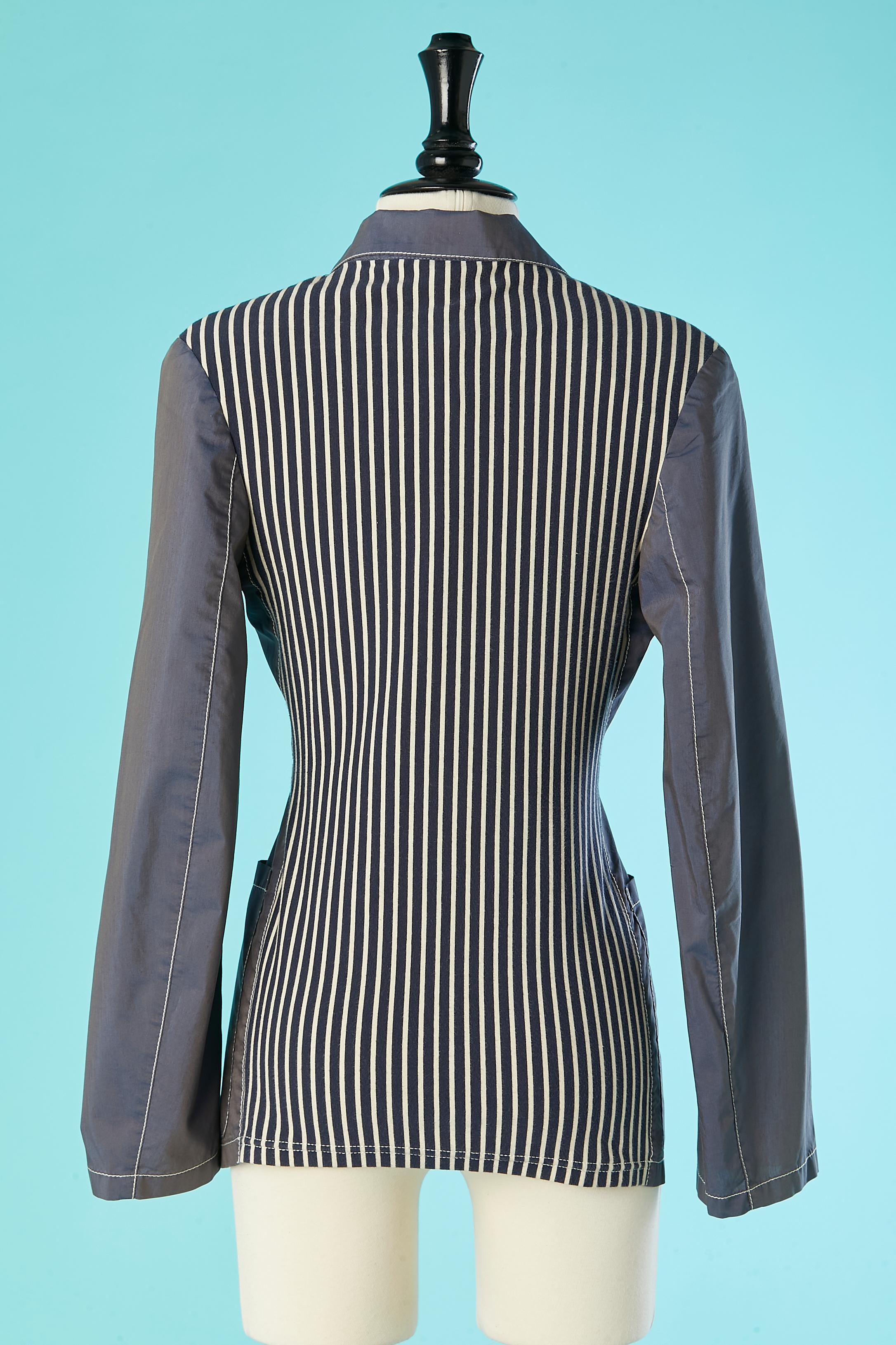 Single-breasted jacket with striped back and anchor buttons Gaultier Junior For Sale 1