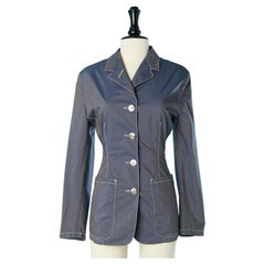 Retro Single-breasted jacket with striped back and anchor buttons Gaultier Junior