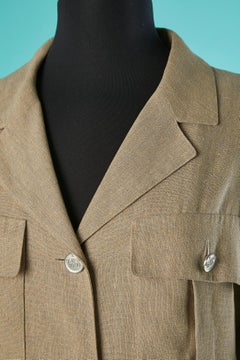 Single-breasted linen Safari jacket Chanel Boutique