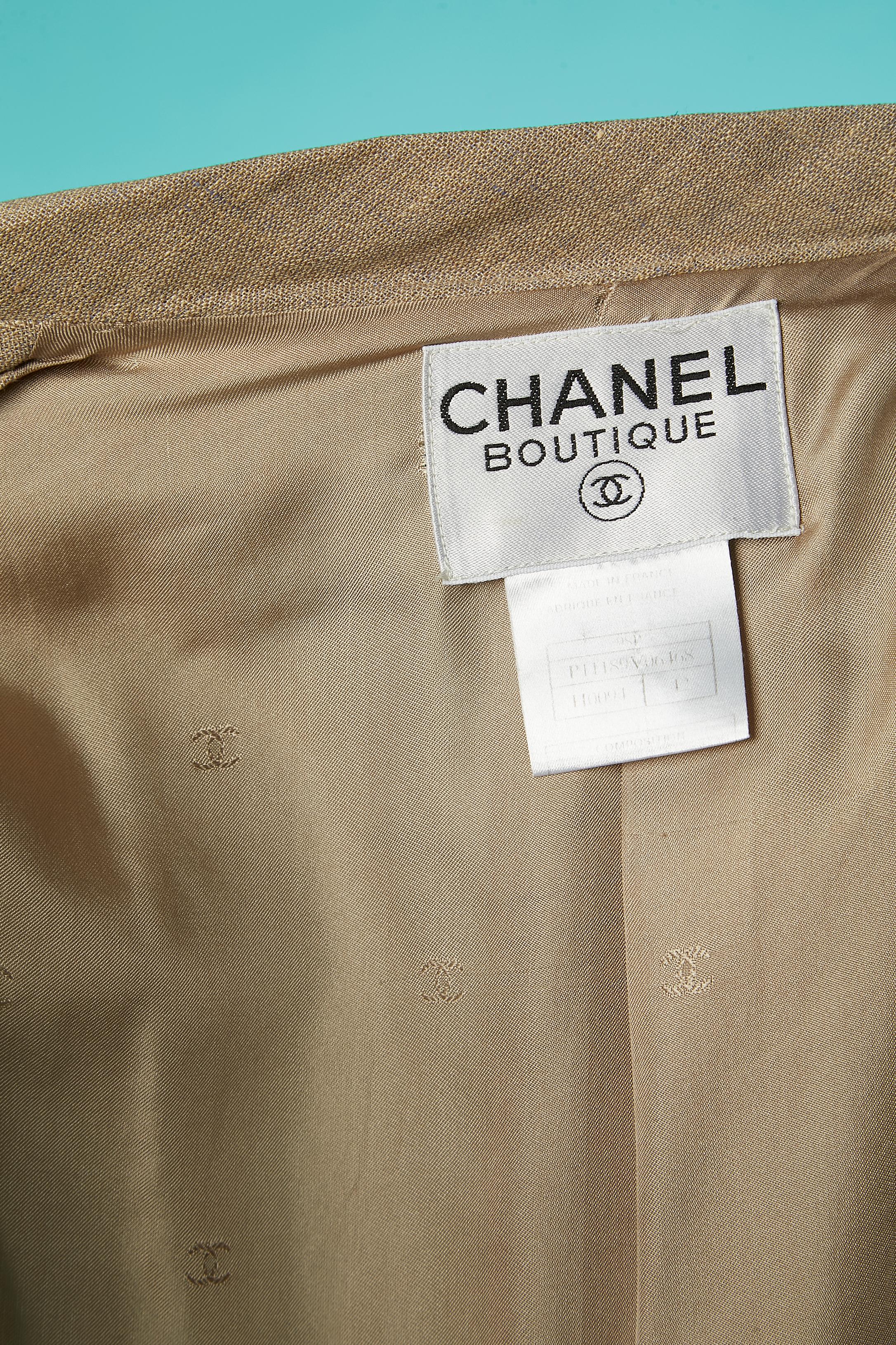 Single-breasted linen Safari jacket Chanel Boutique  For Sale 3