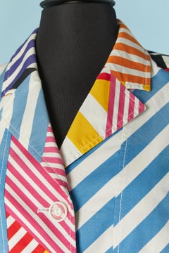 Einreihige Jacke aus Baumwolle mit Mehrfarbendruck JC de Castelbajac