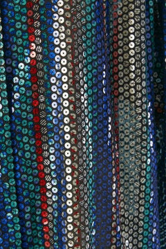 Single breasted multicolor sequin evening jacket KRIZIA Circa 1980's