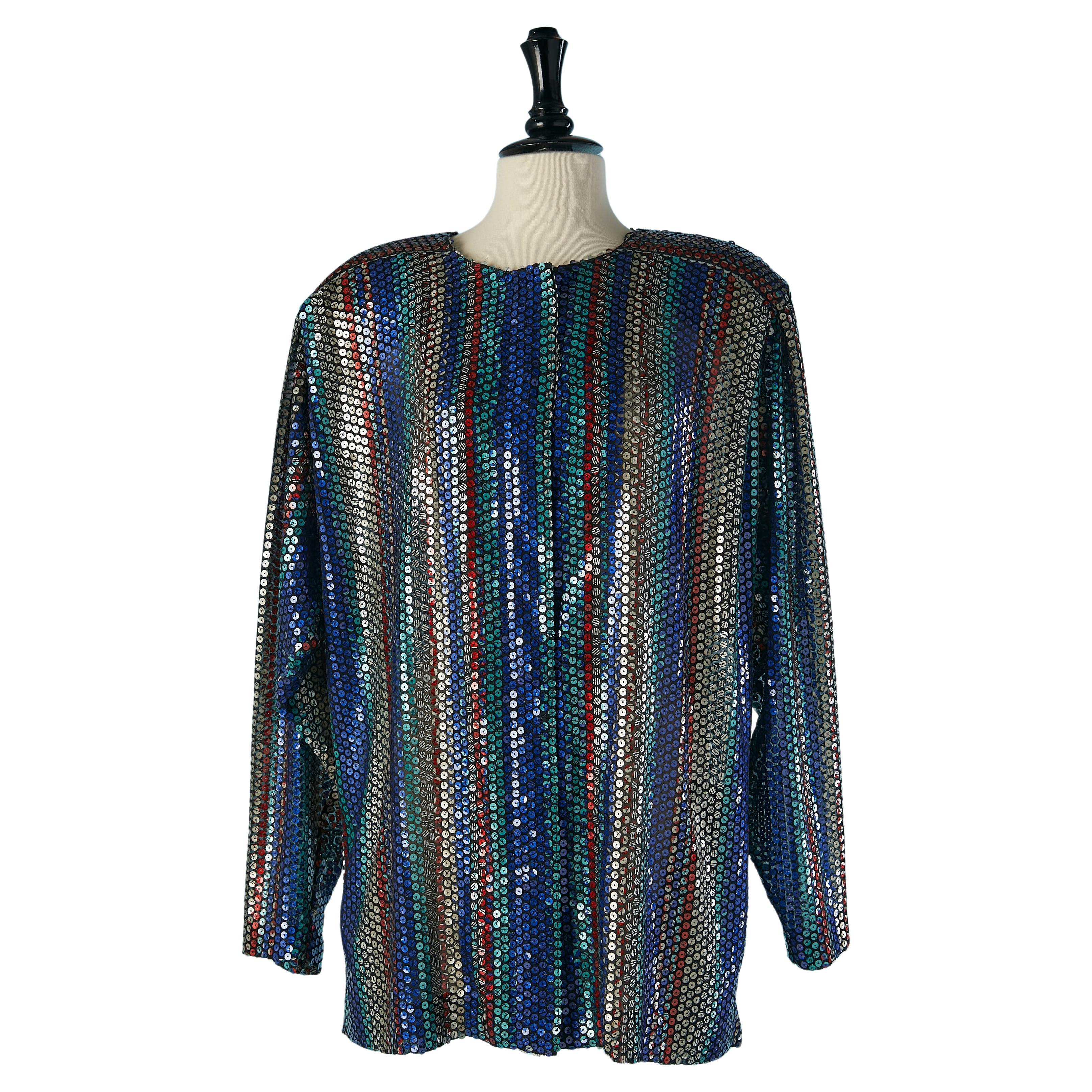 Giacca da sera monopetto con paillettes Krizia Circa anni '80