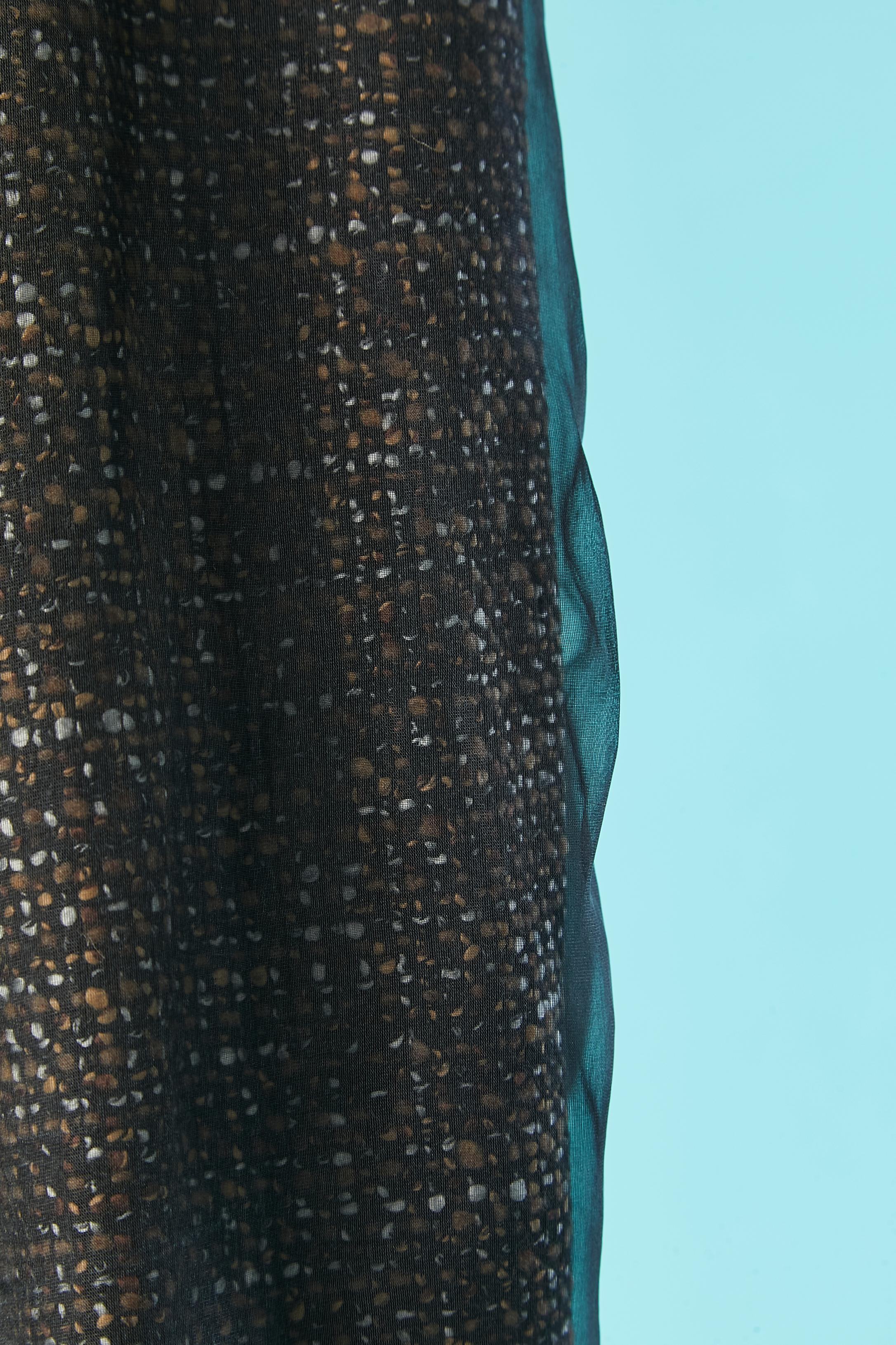 Veste en tweed à simple boutonnage et lacets en mousseline de soie noire D&G by DOLCE & GABBANA  Excellent état - En vente à Saint-Ouen-Sur-Seine, FR
