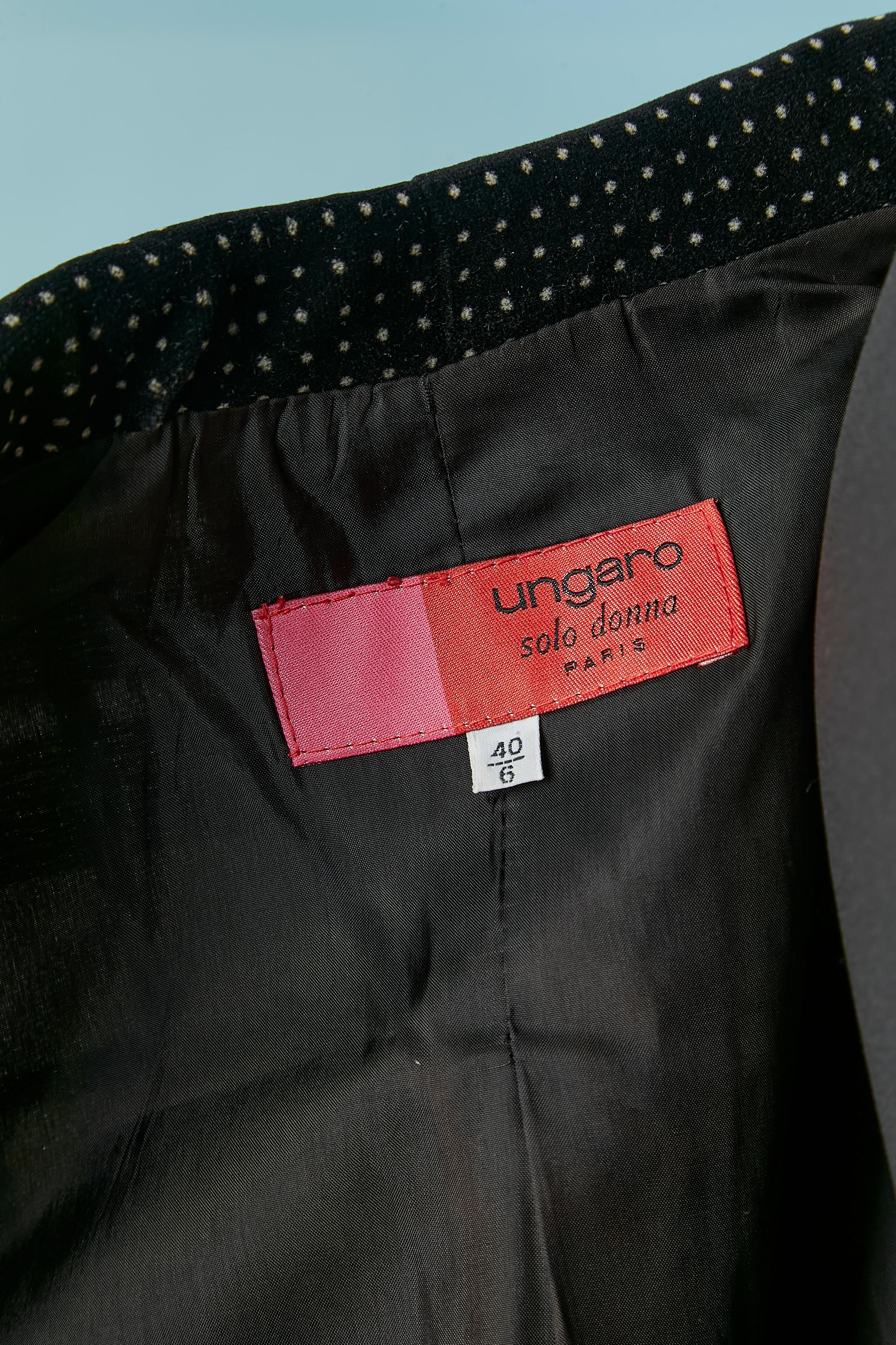 Giacca monopetto in lana e lurex con motivo a quadri UNGARO Solo Donna in vendita 3