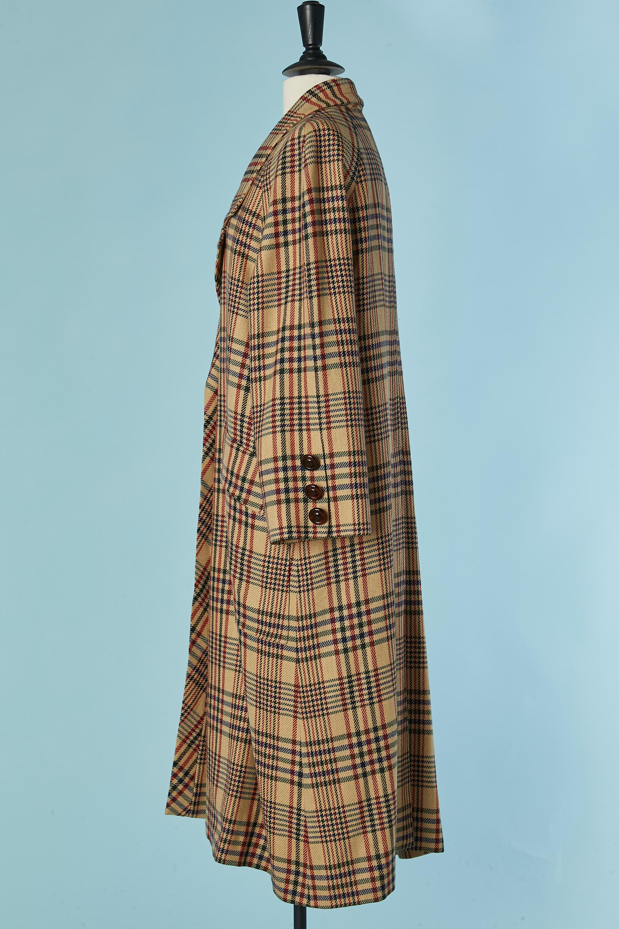  Manteau en laine à carreaux à simple boutonnage Nina Ricci Haute Boutique Pour femmes 