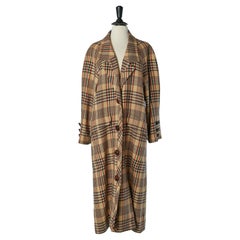 Single breasted wool coat with check pattern Nina Ricci Haute Boutique