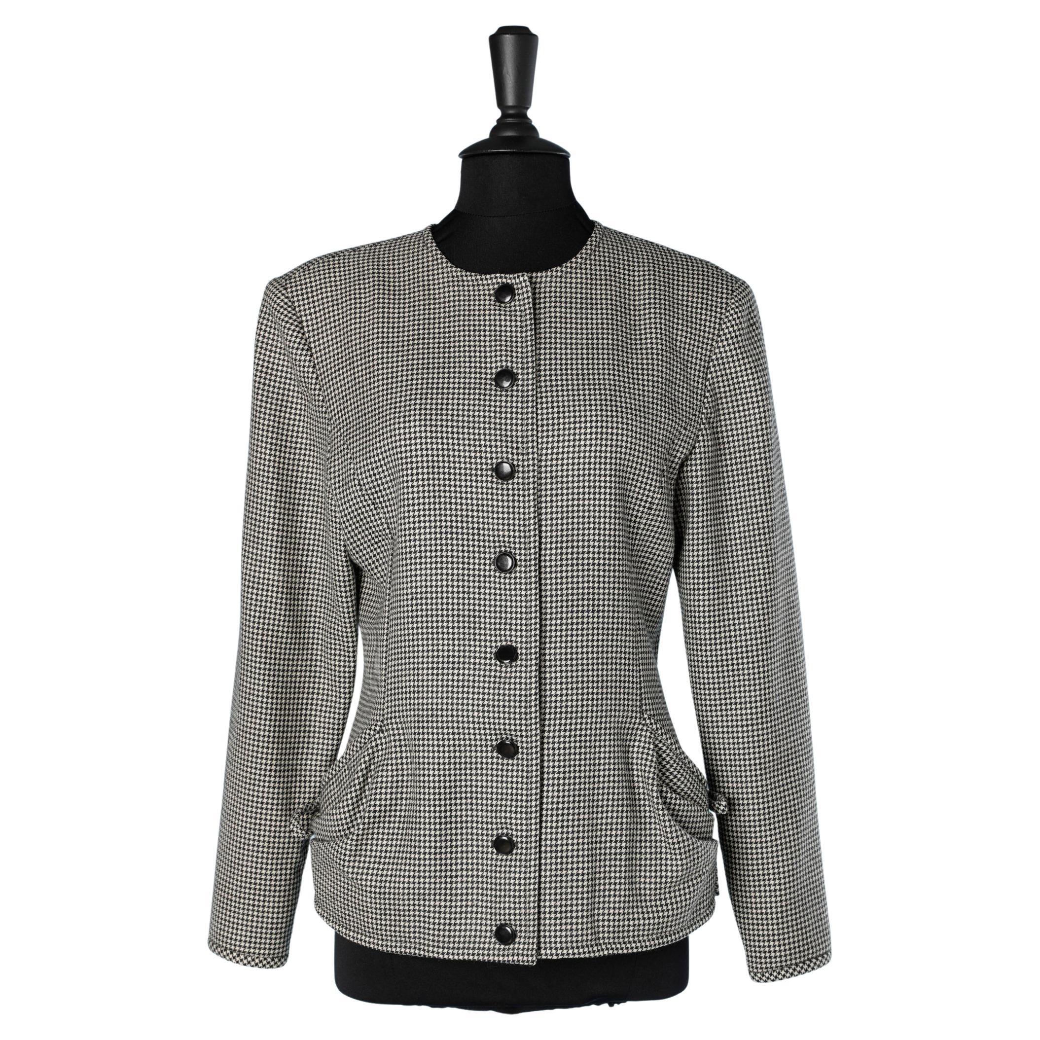 Single breasted wool "pied de poule" jacket Ungaro Ter For Sale at 1stDibs