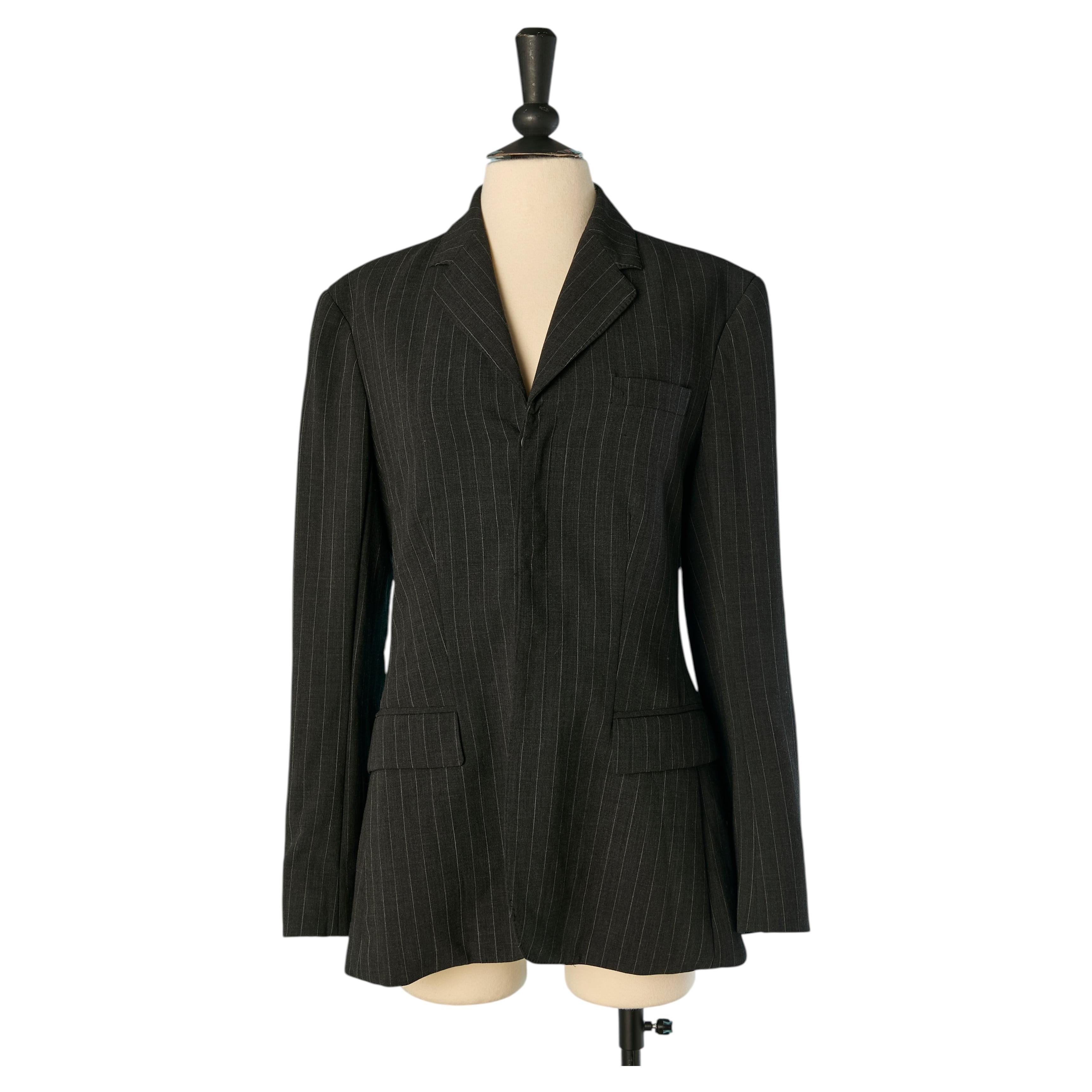 Single breasted wool Pin striped jacket JEAN-PAUL GAULTIER For Sale