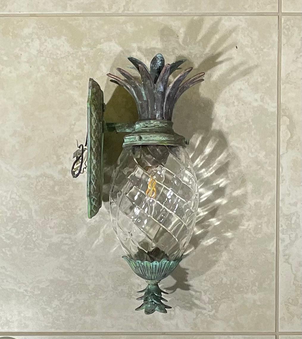 Hand-Crafted Single Bronze and Brass Wall Lantern or Wall Sconce  For Sale