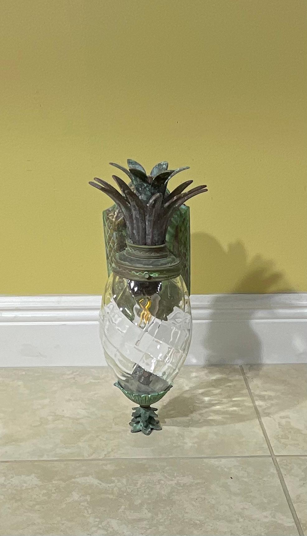 20th Century Single Bronze and Brass Wall Lantern or Wall Sconce
