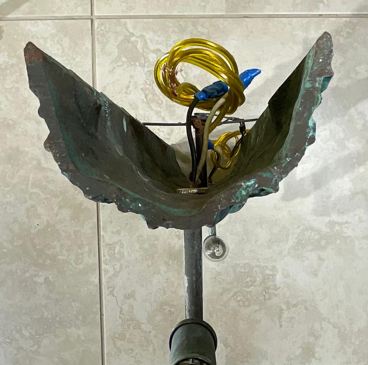 Single Bronze Wall Sconce For Sale 5
