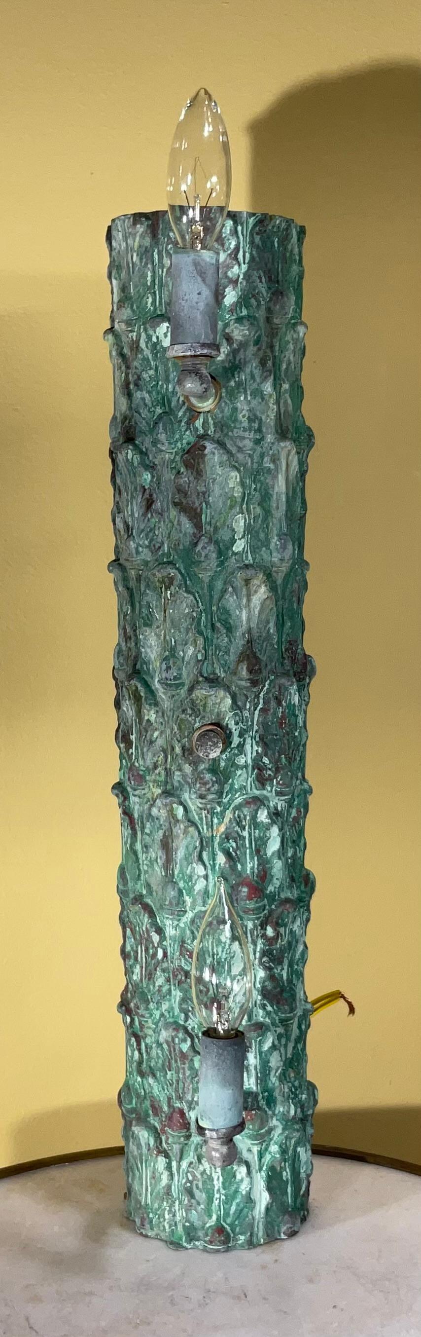 Single Bronze Wall Sconce For Sale 6