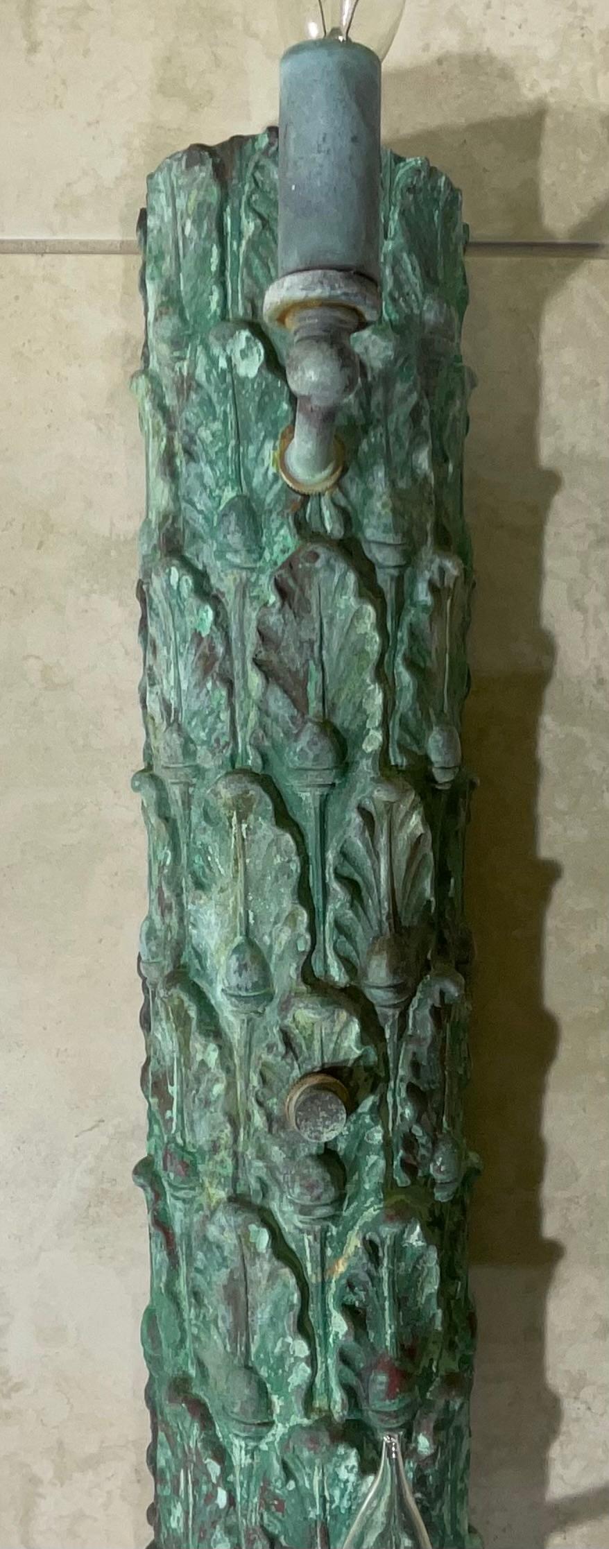 Single Bronze Wall Sconce For Sale 1