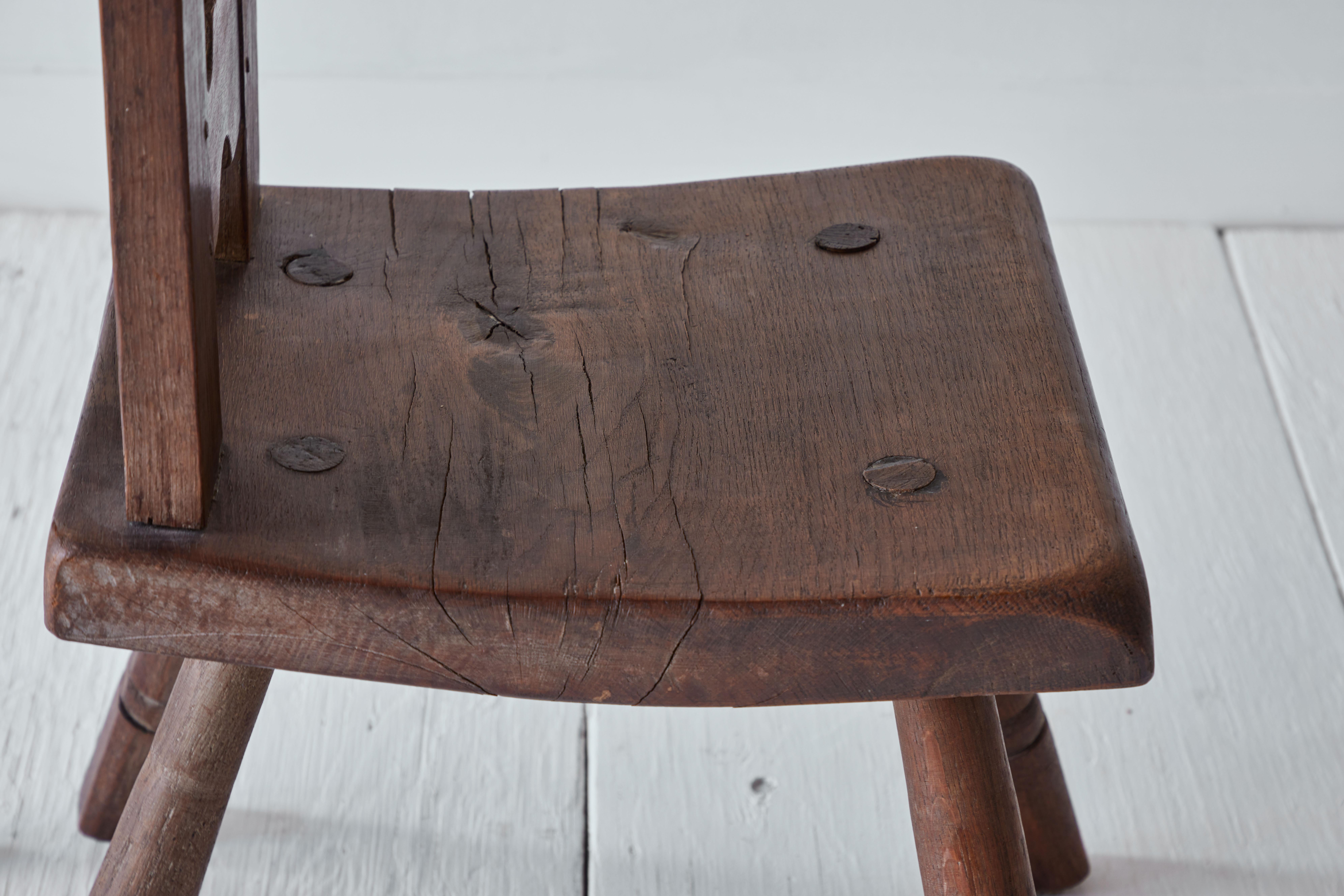 Single Brutalist Chair, Circa 1950's 2