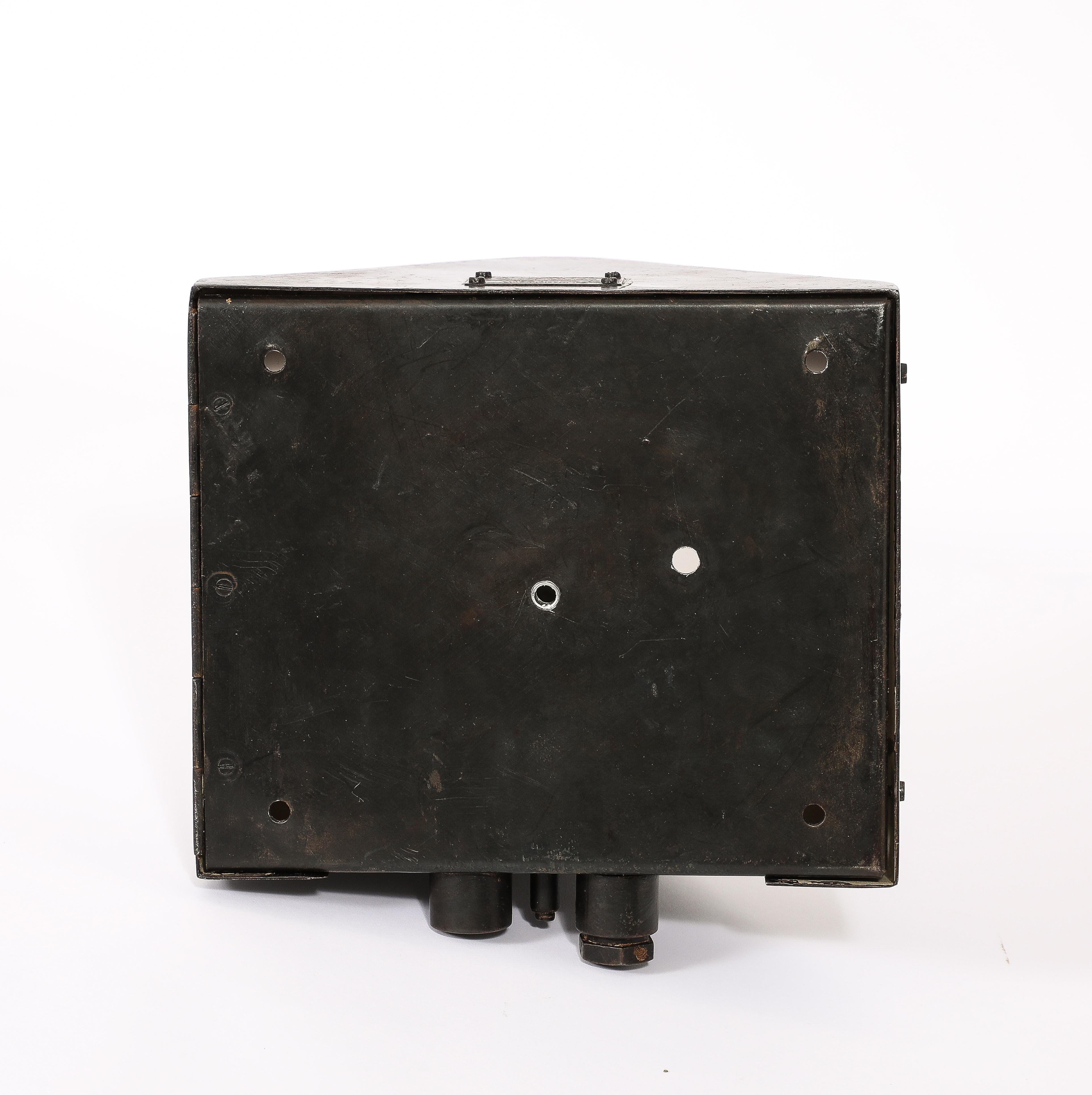 Single Brutalist Dark Metal Wall Sconce, Russia 1960's For Sale 4