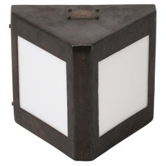 Single Brutalist Dark Metal Wall Sconce, Russia 1960's