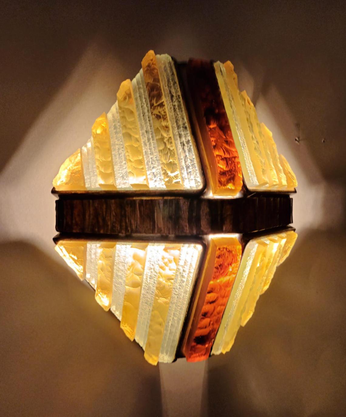 Single Brutalist Sconce by Marino Poccetti In Good Condition For Sale In Los Angeles, CA