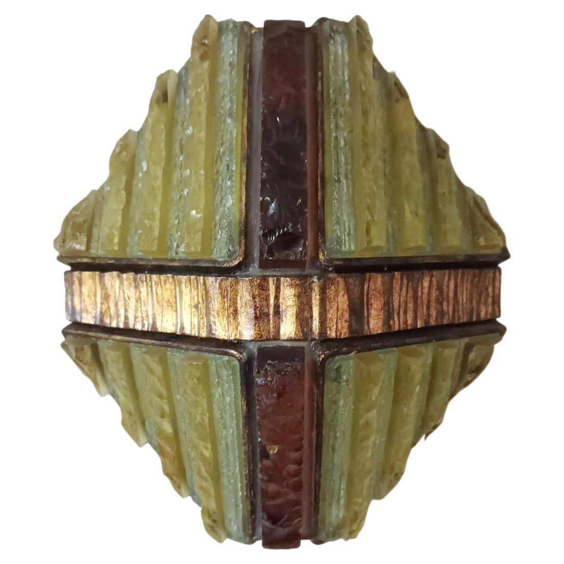 Single Brutalist Sconce by Marino Poccetti For Sale