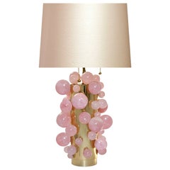Single Bubble Pink Rock Crystal Lamp by Phoenix