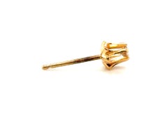 Single Buttercup Diamond Stud Earring Mined RBC 14K Yellow Gold