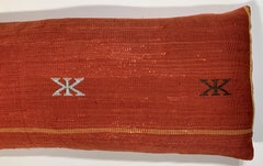 Single Cactus Silk Red Pillow