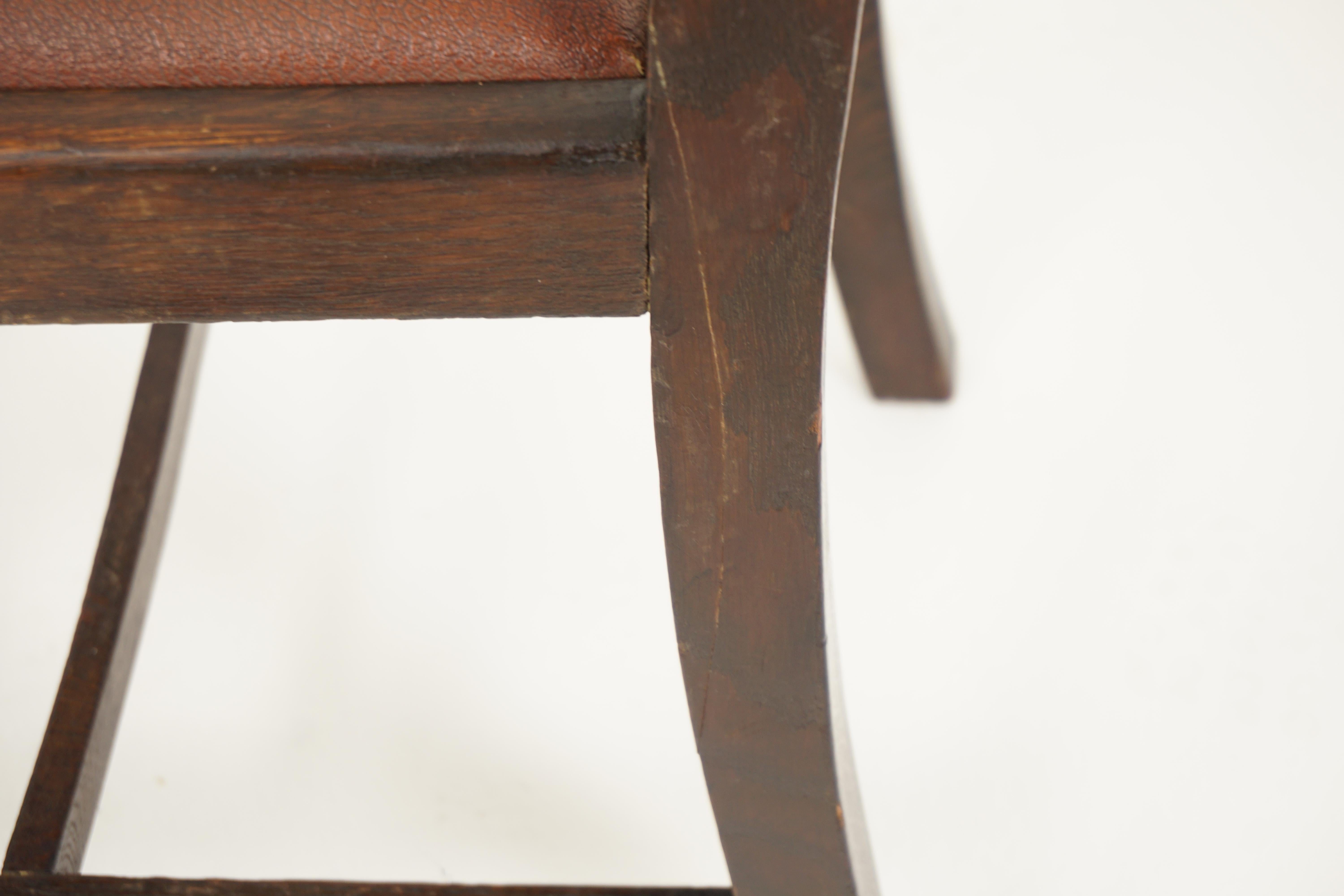 Single Carved Oak Barley Twist Dining Chair, Scotland 1920, H007 4