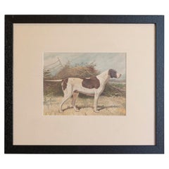 Single: Cassell, Petter, Galpin & Co Chromolithograph Dog Print in Black Frames
