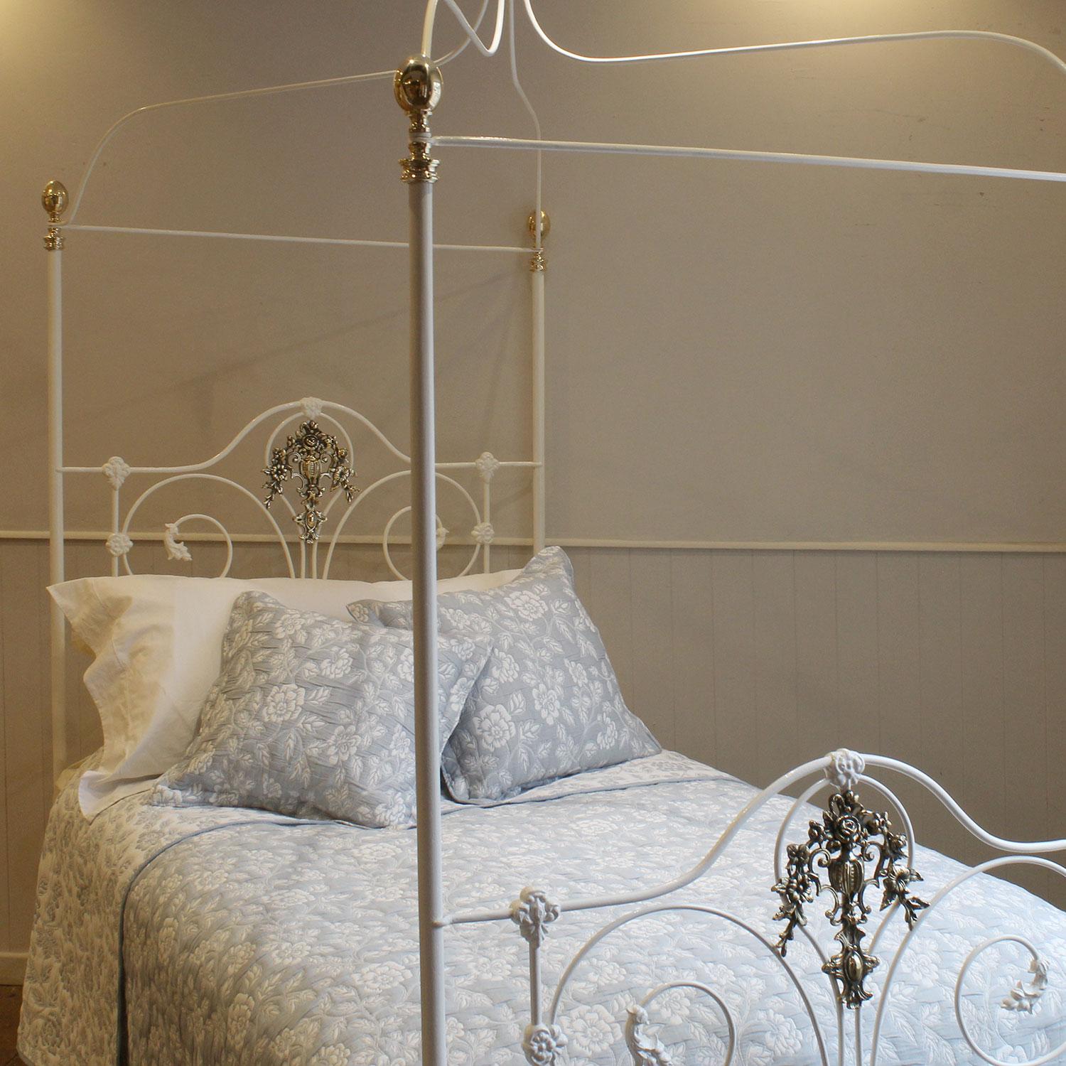 cast iron four poster bed